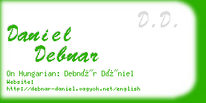 daniel debnar business card